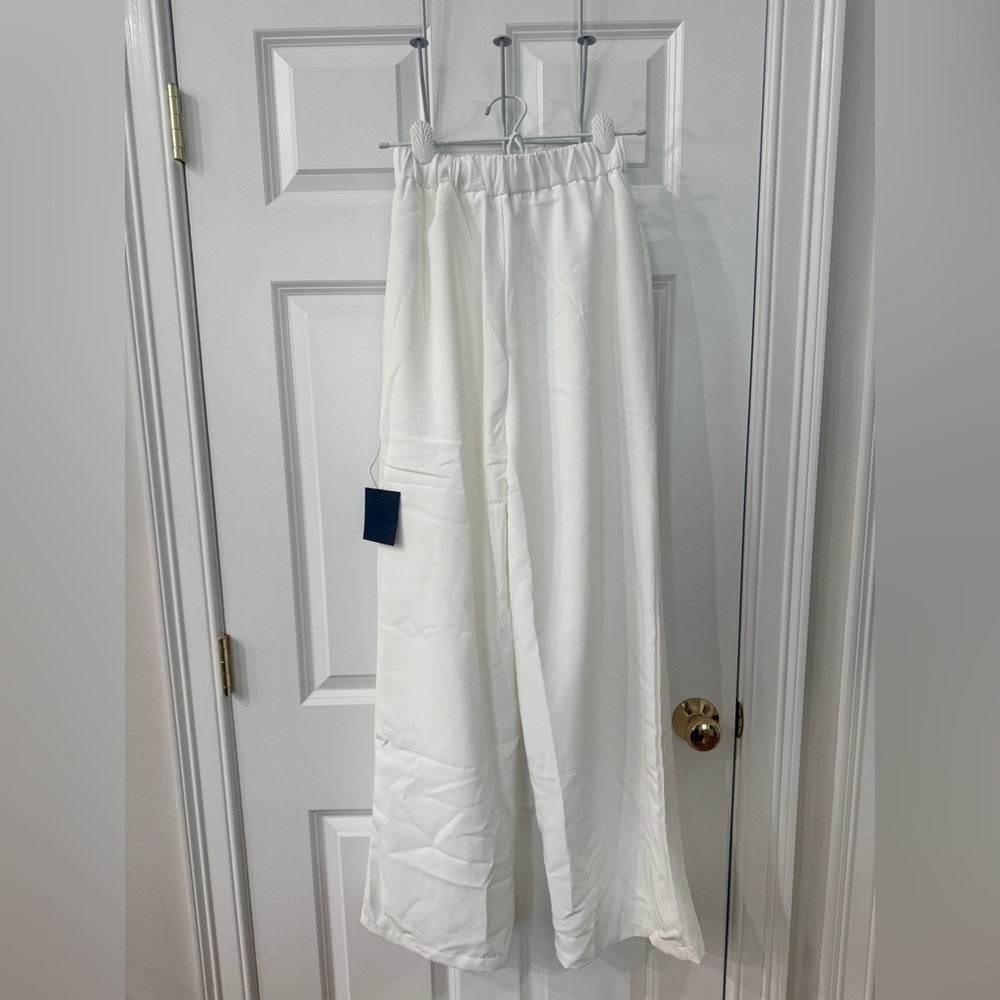 Lulus White Wide Leg Pants XS – High Waist Dressy Trousers NWT - Picture 6 of 11
